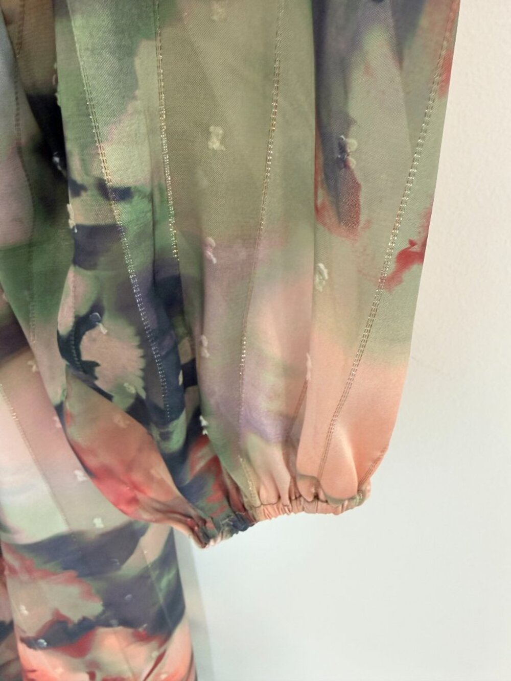 **Socialite Metallic Mixed Print Long Sleeve Midi Dress ✨🌸** - Picture 3 of 12